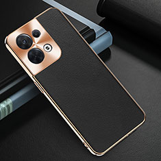 Coque Luxe Cuir Housse Etui GS1 pour Oppo Reno9 5G Noir