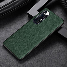 Coque Luxe Cuir Housse Etui GS1 pour Xiaomi Mi 10S 5G Vert