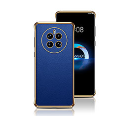 Coque Luxe Cuir Housse Etui GS2 pour Huawei Mate 50 Bleu