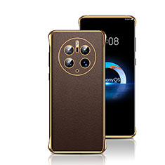 Coque Luxe Cuir Housse Etui GS2 pour Huawei Mate 50 Pro Marron