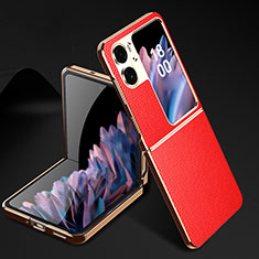 Coque Luxe Cuir Housse Etui GS2 pour Oppo Find N2 Flip 5G Rouge