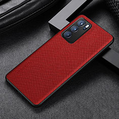 Coque Luxe Cuir Housse Etui GS2 pour Oppo Reno6 5G Rouge