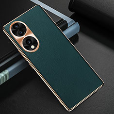 Coque Luxe Cuir Housse Etui GS3 pour Huawei Honor 70 5G Vert