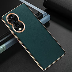 Coque Luxe Cuir Housse Etui GS3 pour Huawei Honor 80 5G Vert