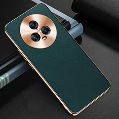 Coque Luxe Cuir Housse Etui GS3 pour Huawei Honor Magic5 5G Vert