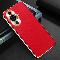 Coque Luxe Cuir Housse Etui GS3 pour Huawei Nova 11 Rouge