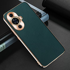 Coque Luxe Cuir Housse Etui GS3 pour Huawei Nova 11 Ultra Vert