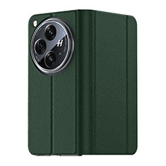 Coque Luxe Cuir Housse Etui GS3 pour Oppo Find N3 5G Vert