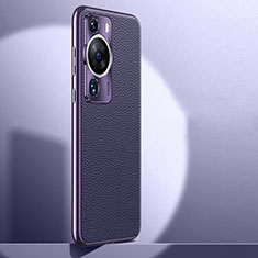 Coque Luxe Cuir Housse Etui JB1 pour Huawei P60 Pro Violet