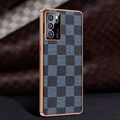 Coque Luxe Cuir Housse Etui JB1 pour Oppo Reno6 5G Bleu