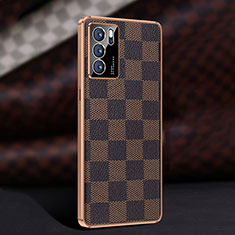 Coque Luxe Cuir Housse Etui JB1 pour Oppo Reno6 5G Marron