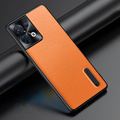 Coque Luxe Cuir Housse Etui JB1 pour Oppo Reno8 5G Orange