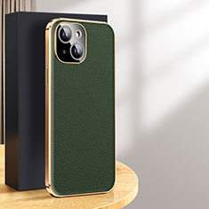 Coque Luxe Cuir Housse Etui JB2 pour Apple iPhone 14 Vert