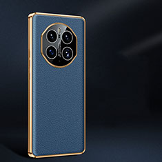 Coque Luxe Cuir Housse Etui JB2 pour Huawei Mate 50 Pro Bleu