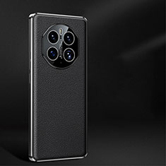 Coque Luxe Cuir Housse Etui JB2 pour Huawei Mate 50 Pro Noir