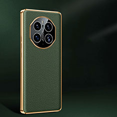 Coque Luxe Cuir Housse Etui JB2 pour Huawei Mate 50 Pro Vert