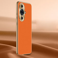 Coque Luxe Cuir Housse Etui JB2 pour Huawei Nova 11 Ultra Orange