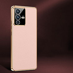 Coque Luxe Cuir Housse Etui JB2 pour Vivo V23 Pro 5G Rose