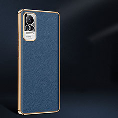 Coque Luxe Cuir Housse Etui JB2 pour Xiaomi Civi 1S 5G Bleu