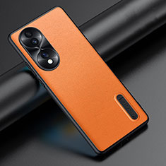 Coque Luxe Cuir Housse Etui JB3 pour Huawei Honor 70 5G Orange