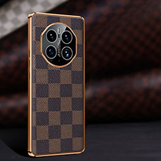 Coque Luxe Cuir Housse Etui JB4 pour Huawei Mate 50 Pro Marron