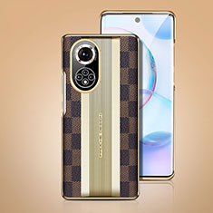 Coque Luxe Cuir Housse Etui JB4 pour Huawei Nova 9 Marron