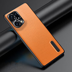 Coque Luxe Cuir Housse Etui JB4 pour Oppo Find X5 Pro 5G Orange