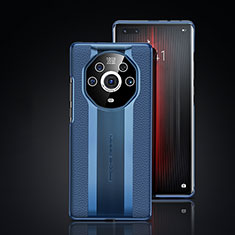 Coque Luxe Cuir Housse Etui JB6 pour Huawei Honor Magic3 Pro+ Plus 5G Bleu
