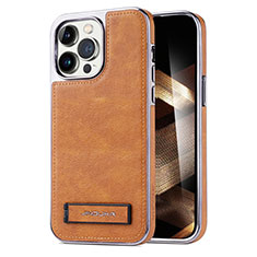 Coque Luxe Cuir Housse Etui JD1 pour Apple iPhone 15 Pro Max Marron