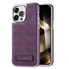 Coque Luxe Cuir Housse Etui JD1 pour Apple iPhone 15 Pro Max Violet