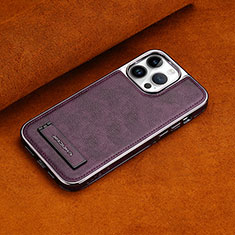 Coque Luxe Cuir Housse Etui JD2 pour Apple iPhone 14 Pro Violet