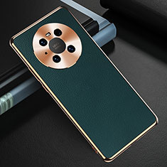 Coque Luxe Cuir Housse Etui K03 pour Huawei Mate 40 Cyan