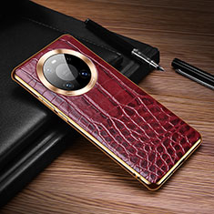 Coque Luxe Cuir Housse Etui K05 pour Huawei Mate 40E Pro 4G Rouge