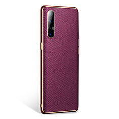 Coque Luxe Cuir Housse Etui L02 pour Oppo Find X2 Neo Violet