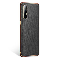 Coque Luxe Cuir Housse Etui L02 pour Oppo Reno3 Pro Noir