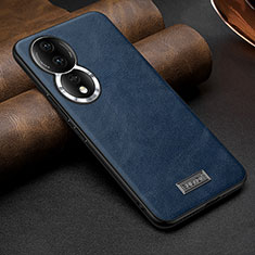 Coque Luxe Cuir Housse Etui LD1 pour Huawei Honor 80 5G Bleu