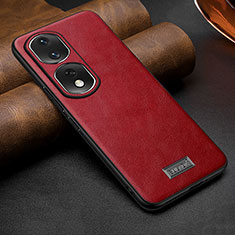 Coque Luxe Cuir Housse Etui LD1 pour Huawei Honor 80 Pro 5G Rouge