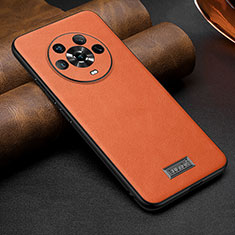 Coque Luxe Cuir Housse Etui LD1 pour Huawei Honor Magic4 5G Orange