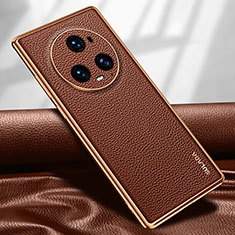 Coque Luxe Cuir Housse Etui LD1 pour Huawei Honor Magic5 Pro 5G Marron