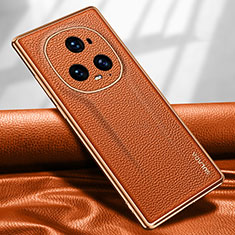 Coque Luxe Cuir Housse Etui LD1 pour Huawei Honor Magic5 Ultimate 5G Orange