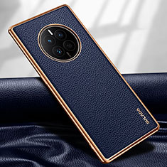 Coque Luxe Cuir Housse Etui LD1 pour Huawei Mate 50 Bleu