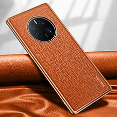 Coque Luxe Cuir Housse Etui LD1 pour Huawei Mate 50 Pro Orange