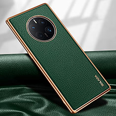 Coque Luxe Cuir Housse Etui LD1 pour Huawei Mate 50 Pro Vert