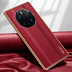 Coque Luxe Cuir Housse Etui LD1 pour Huawei Mate 50 RS Rouge