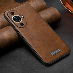 Coque Luxe Cuir Housse Etui LD1 pour Huawei Nova 11 Marron