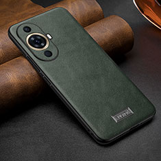 Coque Luxe Cuir Housse Etui LD1 pour Huawei Nova 11 Pro Vert