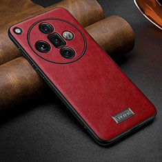 Coque Luxe Cuir Housse Etui LD1 pour Oppo Find X7 Ultra 5G Rouge