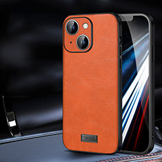 Coque Luxe Cuir Housse Etui LD2 pour Apple iPhone 13 Orange