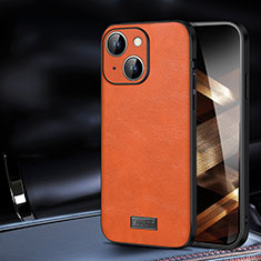 Coque Luxe Cuir Housse Etui LD2 pour Apple iPhone 15 Plus Orange