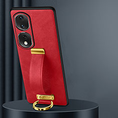 Coque Luxe Cuir Housse Etui LD2 pour Huawei Honor 80 Pro 5G Rouge